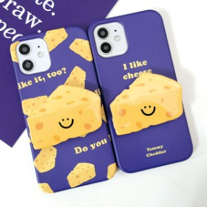 치즈 폰케이스 치즈그립 톡 귀여운 대형 치즈패턴 iphone14
